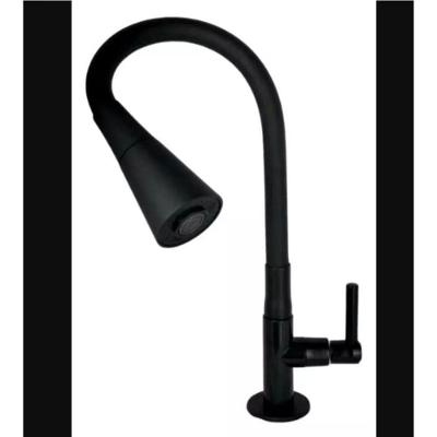 Torneira Gourmet Flexível para Cozinha Modelo Parede 1-2 Volta em Aço Inoxidável Cromado Duplo Jato