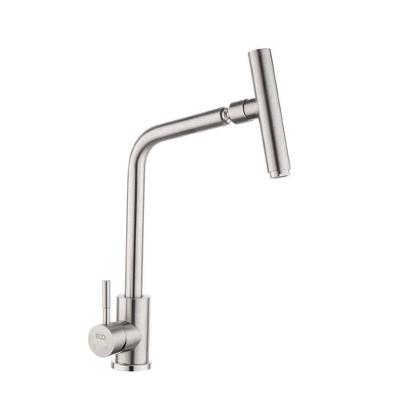 Torneira de Mesa Torneira Monocomando Mesa Inox Redonda Bica Alta Monocomando para Bancada Cromada