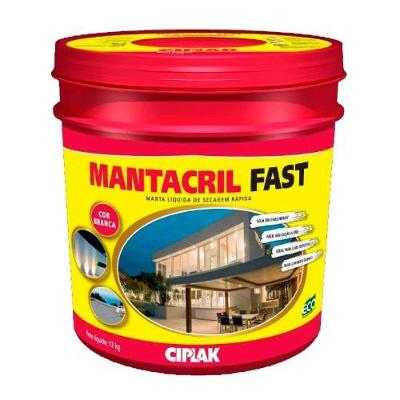 Manta Líquida Impermeabilizante Mantacril Fast com Secagem Rápida e Alto Teor de Sólidos Branco