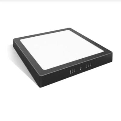 Placa LED LLSQP624F 24W 6500K Autovolt com Estrutura em Alumínio e Policarbonato Preto