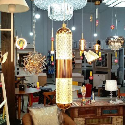Pendente Dcd02138 com LED 6W 3000K Autovolt em Metal e Acrílico para Iluminação Dourado