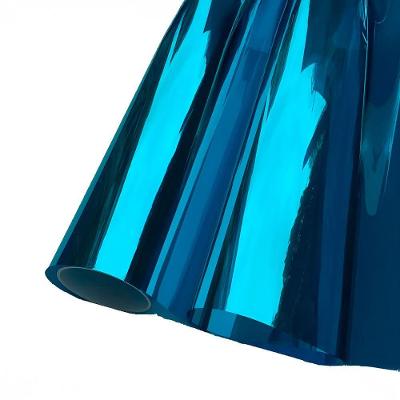Película Insulfilm Autocolante Azul Espelhado 60CMX3M com Bloqueio de Raios UV e Infravermelhos Azul
