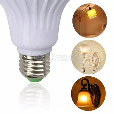 Lâmpada LED 12w E27 RGB com Som Bluetooth Controle Remoto Branco Smart Bracelet