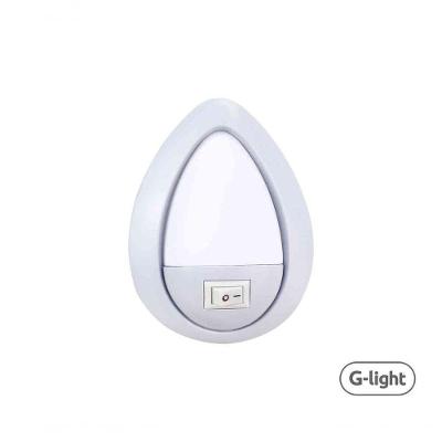 Luz Noturna LED LN-LED-1-65-3B 1W 6500K com Botão liga-desliga Branco G-Light