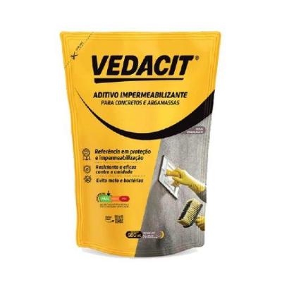Aditivo Impermeabilizante Vedacit 900ML para Concretos e Argamassas Uso Interno e Externo