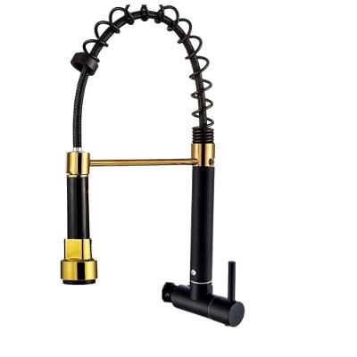 Torneira de Cozinha Gourmet Torneira Gourmet 52 cm Malibu de Bancada em Latão Cromado Preto Dourado