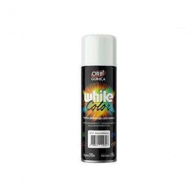 Tinta Spray White Color 6693 para Pinturas Artísticas e Decoração com Secagem Rápida Branco