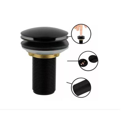 Torneira para Cuba de Sobrepor Link Slim com Válvula Clic de Mesa Aço Inoxidável Black Matte OEM