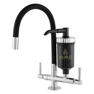 Torneira para Cozinha Gourmet Torneira Gourmet Cozinha Bancada 1-4 de Volta em Silicone Preto OEM