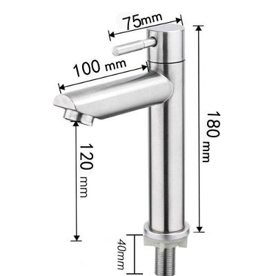Torneira para Banheiro Boston Monocomando de Mesa em Aço Inoxidável Sus304 Dourado Oem