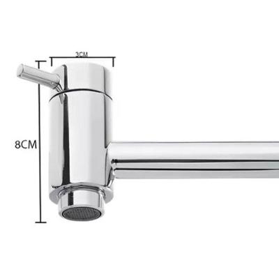 Torneira para Banheiro Link Alta 1-4 Volta 90° Cerâmica para Cuba de Sobrepor Latão Fosco Inox OEM