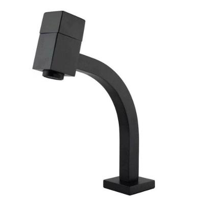 Torneira para Banheiro Link Quadrada 1-4 de Volta de Mesa em Latão Acabamento Preto Fosco OEM