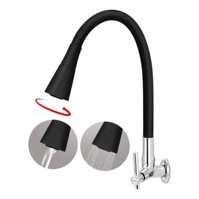 Torneira Flexível Cozinha Preto Mesa Bancada Pia Duplo Jato Cone 1-4 de Volta Parede OEM