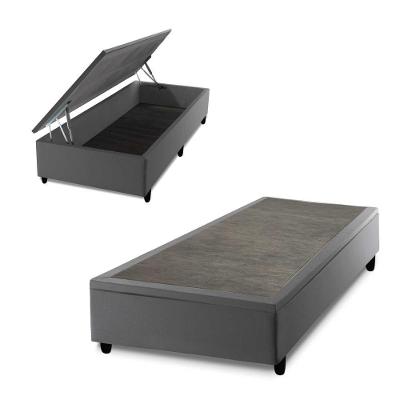 Base Box Baú Cinza Solteiro 88x188x45 - King House