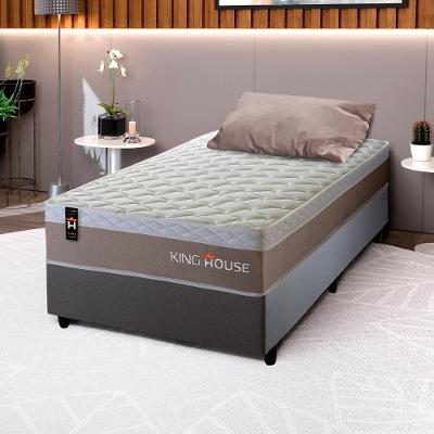 Cama Box Molas Ensacadas Sheffield 96x203 Cinza King House