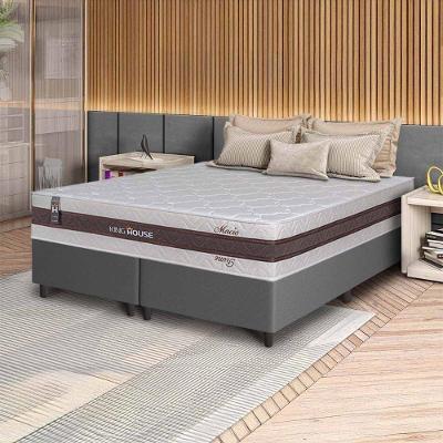 Cama Box Mali Molas Ensacadas Queen 158x198 Cinza King House