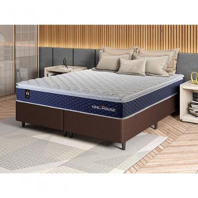 Cama Box Lagras Molas Ensacadas King 193x203 Azul King House