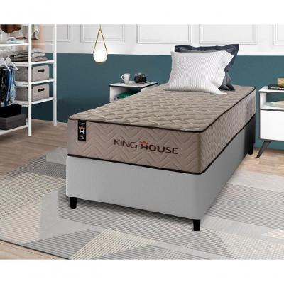 Cama Box Espuma San Diego Solteiro 88x188 Cinza King House