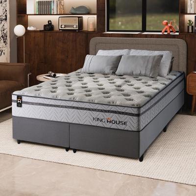 Cama Box Magnético Bali Relax Queen 158x198 Cinza King House