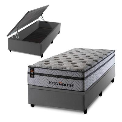 Cama Box Baú Bali Relax 96x203 Cinza Magnetico King House