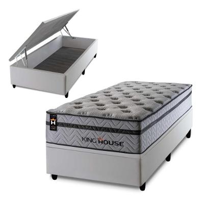 Cama Box Baú Bali Relax 96x203 Cinza Magnético King House