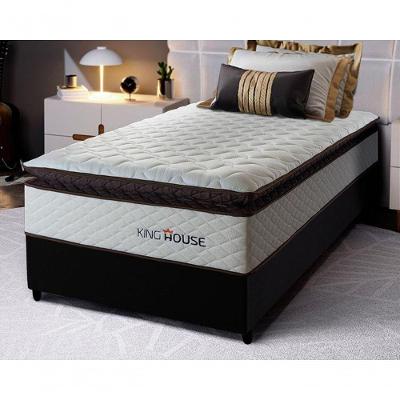 Cama Box Espuma San Diego Solteiro 88x188 Branco King House