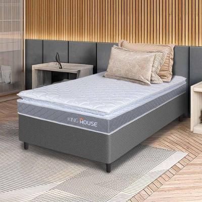 Cama Box Durban Espuma D28 Solteiro 88x188 Cinza King House