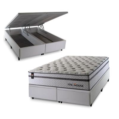 Cama Box Baú Bali Relax Magnetico 158x198 Cinza King House