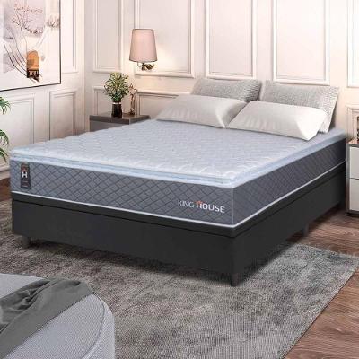 Cama Box Baú Argel Espuma D33 Casal 138x188 Preto King House
