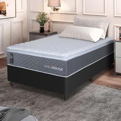 Cama Box Argel Espuma D33 Solteirão 96x203 Preto King House