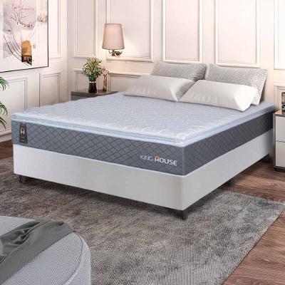 Cama Box Argel Espuma D33 Casal 138x188 Branco King House