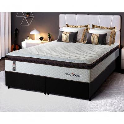 Cama Box San Diego Espuma Queen 158x198 Branco King House