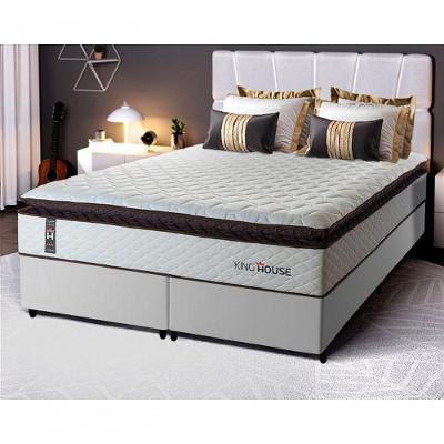 Cama Box San Diego Espuma King 193x203 Branco King House