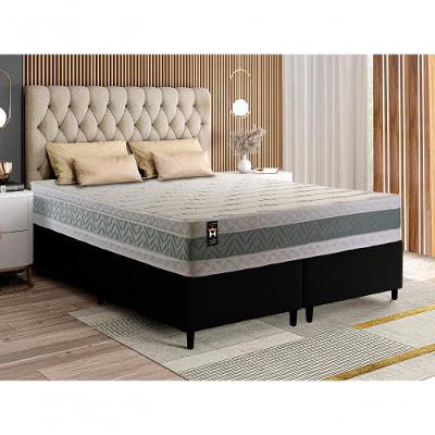 Cama Box Oxford Espuma Queen 158x198 Verde King House