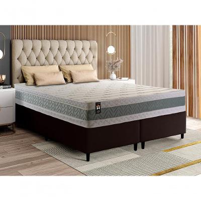 Cama Box Oxford Espuma King 193x203 Verde King House