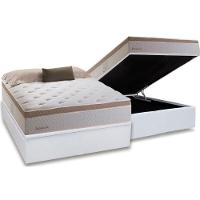 Cama Box Baú Casal: Colchão Molas Bonnel Herval MasterPocket Inspiracion + Base CRC Courano White(138x188) - 1