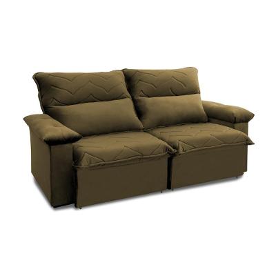 Sofá Retrátil Reclinável Paris 1,50m Suede Velut Bege Molas No Assento - King House