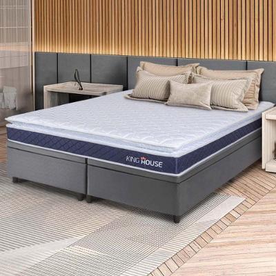 Cama Box Baú Durban Espuma D28 King 193x203 Cinza King House