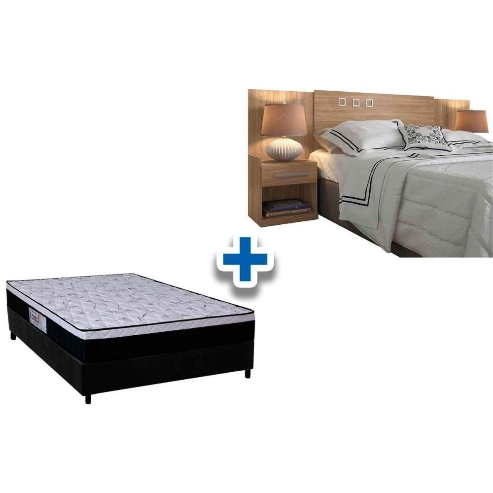 Cama Box Casal CRC + Colchão Ortopédico Foggia Sogni + Cabeceira Plus Atacama - 1