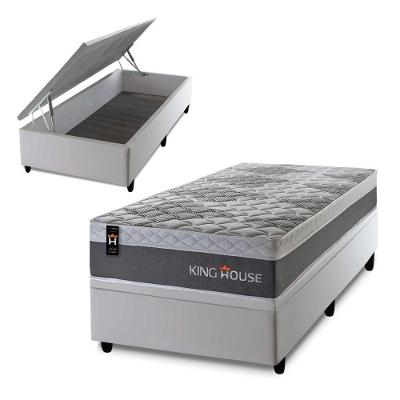 Cama Box Baú Sheffield 96x203 com Molas Ensacadas King House