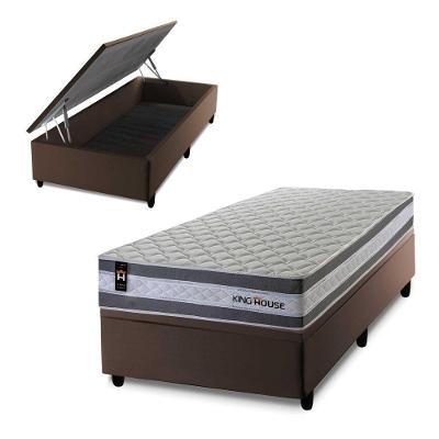 Cama Box Baú Alpine 96x203 com Molas Ensacadas King House