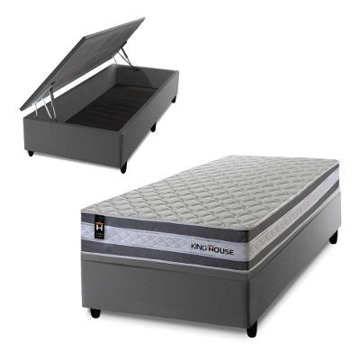 Cama Box Baú Alpine 88x188 com Molas Ensacadas King House