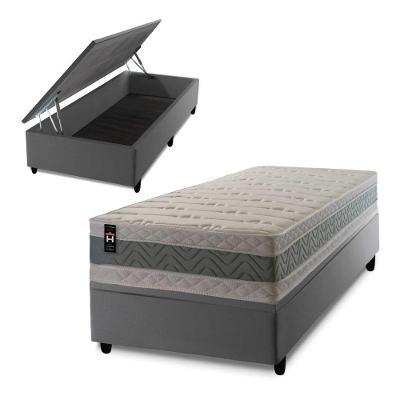 Cama Box Baú Oxford Verde 88x188 Cinza Espuma D33 King House