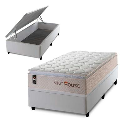 Cama Box Baú Roma 96x203 com Molas Ensacadas King House