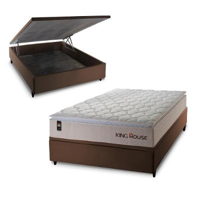 Cama Box Baú Roma 138x188 com Molas Ensacadas King House