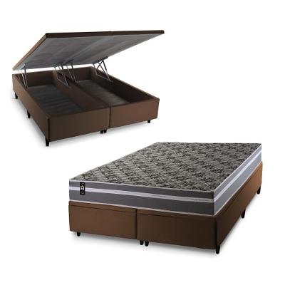 Cama Box Baú Miami Espuma D33 193x203 Marrom King House