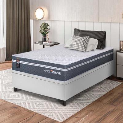 Cama Box Baú Cairo Molas Ensacadas 88x188 Branco King House