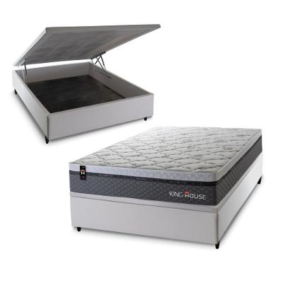 Cama Box Baú Benton 138x188 com Molas Ensacadas King House