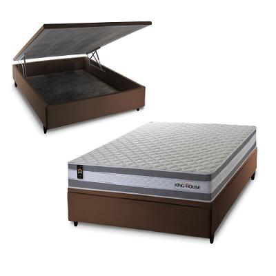 Cama Box Baú Alpine 138x188 com Molas Ensacadas King House