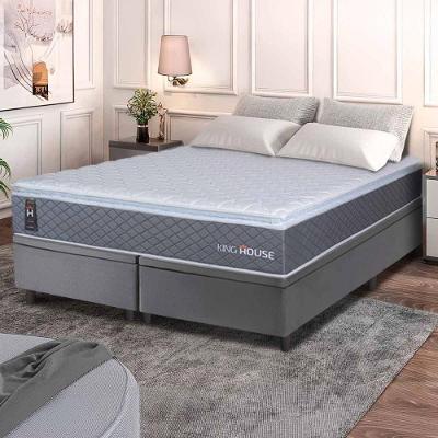 Cama Box Baú Argel Espuma D33 Queen 158x198 Cinza King House